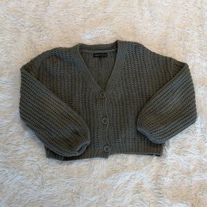 Cardigan Sweater- Olive Green